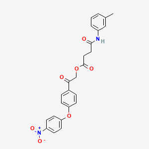 molecular formula C25H22N2O7 B4777632 2-[4-(4-nitrophenoxy)phenyl]-2-oxoethyl 4-[(3-methylphenyl)amino]-4-oxobutanoate 