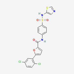 molecular formula C20H13Cl2N3O4S2 B4777641 5-(2,5-dichlorophenyl)-N-{4-[(1,3-thiazol-5-ylamino)sulfonyl]phenyl}-2-furamide 