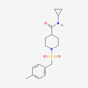 molecular formula C17H24N2O3S B4777652 N-CYCLOPROPYL-1-[(4-METHYLPHENYL)METHANESULFONYL]PIPERIDINE-4-CARBOXAMIDE 