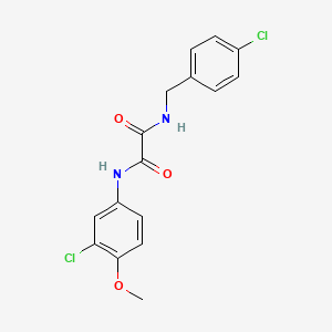 molecular formula C16H14Cl2N2O3 B4777659 N-(4-chlorobenzyl)-N'-(3-chloro-4-methoxyphenyl)ethanediamide 
