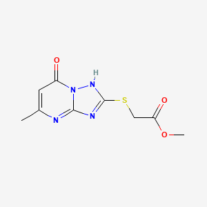 molecular formula C9H10N4O3S B4777702 methyl [(5-methyl-7-oxo-4,7-dihydro[1,2,4]triazolo[1,5-a]pyrimidin-2-yl)thio]acetate 
