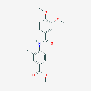 molecular formula C18H19NO5 B4777714 methyl 4-[(3,4-dimethoxybenzoyl)amino]-3-methylbenzoate 