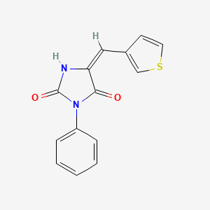 molecular formula C14H10N2O2S B4777742 3-phenyl-5-(3-thienylmethylene)-2,4-imidazolidinedione 