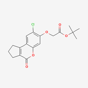 tert-butyl [(8-chloro-4-oxo-1,2,3,4-tetrahydrocyclopenta[c]chromen-7-yl)oxy]acetate