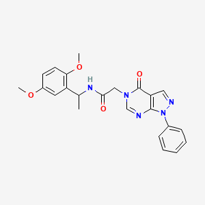 molecular formula C23H23N5O4 B4777791 N-[1-(2,5-dimethoxyphenyl)ethyl]-2-(4-oxo-1-phenyl-1,4-dihydro-5H-pyrazolo[3,4-d]pyrimidin-5-yl)acetamide 