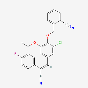 molecular formula C25H18ClFN2O2 B4777798 2-({2-chloro-4-[2-cyano-2-(4-fluorophenyl)vinyl]-6-ethoxyphenoxy}methyl)benzonitrile 