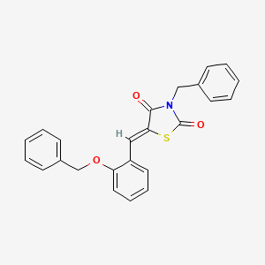 molecular formula C24H19NO3S B4777806 3-benzyl-5-[2-(benzyloxy)benzylidene]-1,3-thiazolidine-2,4-dione 