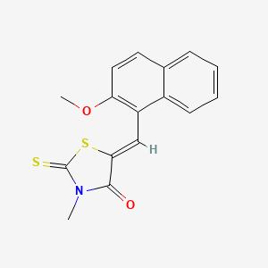 molecular formula C16H13NO2S2 B4777813 5-[(2-methoxy-1-naphthyl)methylene]-3-methyl-2-thioxo-1,3-thiazolidin-4-one 