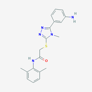molecular formula C19H21N5OS B477782 2-{[5-(3-aminophenyl)-4-methyl-4H-1,2,4-triazol-3-yl]sulfanyl}-N-(2,6-dimethylphenyl)acetamide CAS No. 429642-14-8