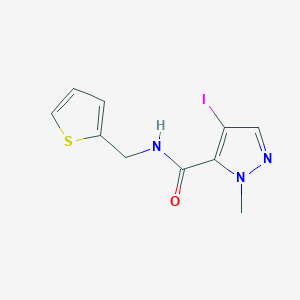 molecular formula C10H10IN3OS B4777842 4-iodo-1-methyl-N-(2-thienylmethyl)-1H-pyrazole-5-carboxamide 