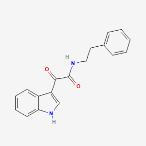 2-(1H-indol-3-yl)-2-oxo-N-(2-phenylethyl)acetamide