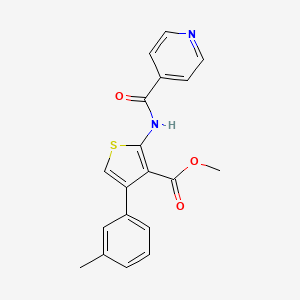 molecular formula C19H16N2O3S B4777858 methyl 2-(isonicotinoylamino)-4-(3-methylphenyl)-3-thiophenecarboxylate 