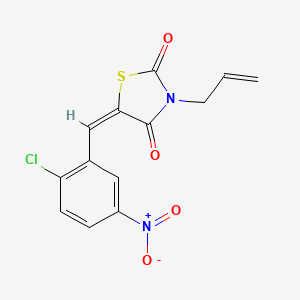 molecular formula C13H9ClN2O4S B4777859 3-allyl-5-(2-chloro-5-nitrobenzylidene)-1,3-thiazolidine-2,4-dione 