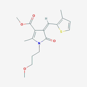 methyl 1-(3-methoxypropyl)-2-methyl-4-[(3-methyl-2-thienyl)methylene]-5-oxo-4,5-dihydro-1H-pyrrole-3-carboxylate