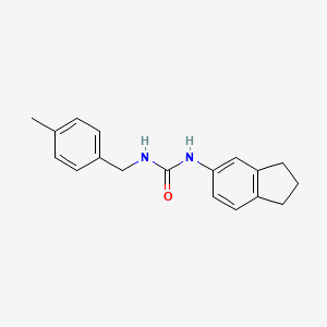 molecular formula C18H20N2O B4777870 N-(2,3-dihydro-1H-inden-5-yl)-N'-(4-methylbenzyl)urea 