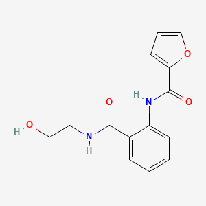 molecular formula C14H14N2O4 B4777872 N-(2-{[(2-hydroxyethyl)amino]carbonyl}phenyl)-2-furamide 