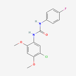 molecular formula C15H14ClFN2O3 B4777892 N-(5-chloro-2,4-dimethoxyphenyl)-N'-(4-fluorophenyl)urea 