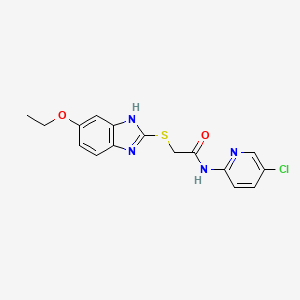 molecular formula C16H15ClN4O2S B4777899 N-(5-chloro-2-pyridinyl)-2-[(5-ethoxy-1H-benzimidazol-2-yl)thio]acetamide 
