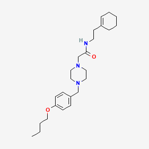 molecular formula C25H39N3O2 B4777916 2-[4-(4-butoxybenzyl)-1-piperazinyl]-N-[2-(1-cyclohexen-1-yl)ethyl]acetamide 