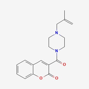 molecular formula C18H20N2O3 B4777919 3-{[4-(2-methyl-2-propen-1-yl)-1-piperazinyl]carbonyl}-2H-chromen-2-one 
