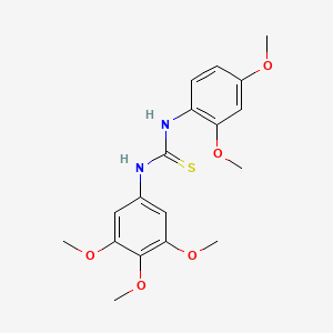 molecular formula C18H22N2O5S B4777927 N-(2,4-dimethoxyphenyl)-N'-(3,4,5-trimethoxyphenyl)thiourea 