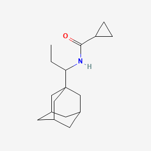 molecular formula C17H27NO B4777935 N-[1-(1-adamantyl)propyl]cyclopropanecarboxamide 