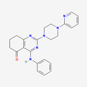 4-anilino-2-[4-(2-pyridinyl)-1-piperazinyl]-7,8-dihydro-5(6H)-quinazolinone
