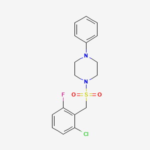 molecular formula C17H18ClFN2O2S B4778030 1-[(2-chloro-6-fluorobenzyl)sulfonyl]-4-phenylpiperazine 