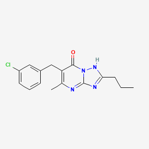 molecular formula C16H17ClN4O B4778039 6-(3-chlorobenzyl)-5-methyl-2-propyl[1,2,4]triazolo[1,5-a]pyrimidin-7(4H)-one 