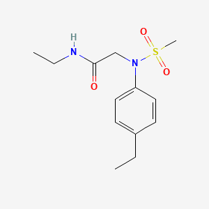 molecular formula C13H20N2O3S B4778054 N~1~-ethyl-N~2~-(4-ethylphenyl)-N~2~-(methylsulfonyl)glycinamide 