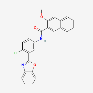 molecular formula C25H17ClN2O3 B4778071 N-[3-(1,3-benzoxazol-2-yl)-4-chlorophenyl]-3-methoxy-2-naphthamide 