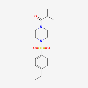 molecular formula C16H24N2O3S B4778094 1-[(4-ethylphenyl)sulfonyl]-4-isobutyrylpiperazine 