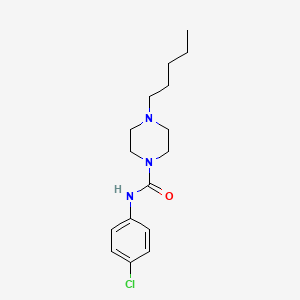 molecular formula C16H24ClN3O B4778098 N-(4-chlorophenyl)-4-pentyl-1-piperazinecarboxamide 