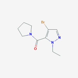 molecular formula C10H14BrN3O B4778114 4-bromo-1-ethyl-5-(1-pyrrolidinylcarbonyl)-1H-pyrazole 