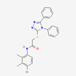 molecular formula C24H21BrN4OS B4778145 N-(4-bromo-2,3-dimethylphenyl)-2-[(4,5-diphenyl-4H-1,2,4-triazol-3-yl)thio]acetamide 