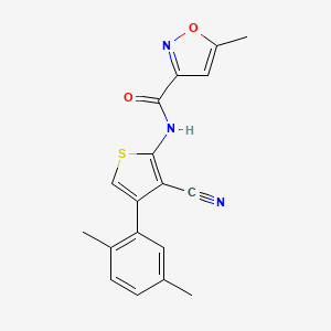 molecular formula C18H15N3O2S B4778158 N-[3-cyano-4-(2,5-dimethylphenyl)-2-thienyl]-5-methyl-3-isoxazolecarboxamide 