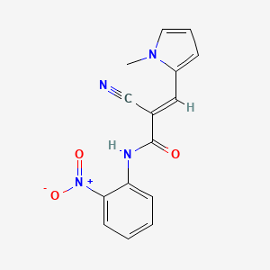 molecular formula C15H12N4O3 B4778190 2-cyano-3-(1-methyl-1H-pyrrol-2-yl)-N-(2-nitrophenyl)acrylamide 