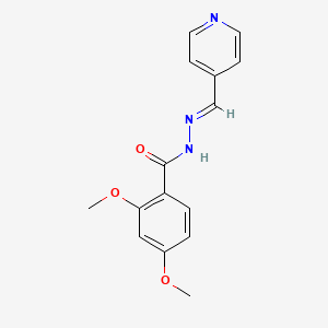 molecular formula C15H15N3O3 B4778210 2,4-dimethoxy-N'-(4-pyridinylmethylene)benzohydrazide 