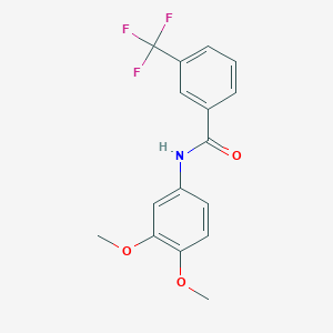 molecular formula C16H14F3NO3 B4778231 N-(3,4-dimethoxyphenyl)-3-(trifluoromethyl)benzamide 