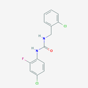 molecular formula C14H11Cl2FN2O B4778236 N-(2-chlorobenzyl)-N'-(4-chloro-2-fluorophenyl)urea 