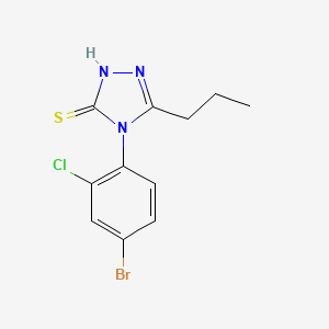 molecular formula C11H11BrClN3S B4778249 4-(4-bromo-2-chlorophenyl)-5-propyl-4H-1,2,4-triazole-3-thiol 