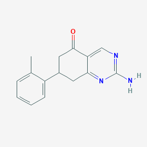 molecular formula C15H15N3O B4778254 2-amino-7-(2-methylphenyl)-7,8-dihydro-5(6H)-quinazolinone 