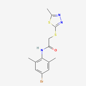 molecular formula C13H14BrN3OS2 B4778258 N-(4-bromo-2,6-dimethylphenyl)-2-[(5-methyl-1,3,4-thiadiazol-2-yl)thio]acetamide 