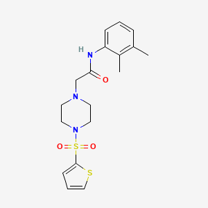 molecular formula C18H23N3O3S2 B4778304 N-(2,3-dimethylphenyl)-2-[4-(2-thienylsulfonyl)-1-piperazinyl]acetamide 