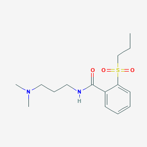 molecular formula C15H24N2O3S B4778320 N-[3-(dimethylamino)propyl]-2-(propylsulfonyl)benzamide 