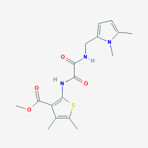 molecular formula C17H21N3O4S B4778325 methyl 2-{[{[(1,5-dimethyl-1H-pyrrol-2-yl)methyl]amino}(oxo)acetyl]amino}-4,5-dimethyl-3-thiophenecarboxylate 