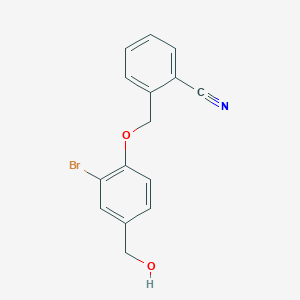 2-{[2-bromo-4-(hydroxymethyl)phenoxy]methyl}benzonitrile
