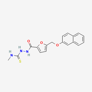molecular formula C18H17N3O3S B4778396 N-methyl-2-{5-[(2-naphthyloxy)methyl]-2-furoyl}hydrazinecarbothioamide 