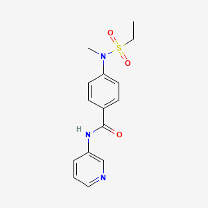 molecular formula C15H17N3O3S B4778408 4-[(ethylsulfonyl)(methyl)amino]-N-3-pyridinylbenzamide 