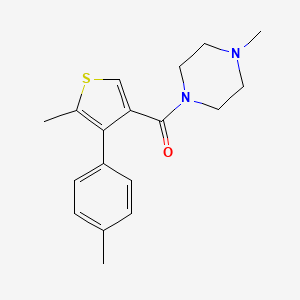 molecular formula C18H22N2OS B4778420 1-methyl-4-{[5-methyl-4-(4-methylphenyl)-3-thienyl]carbonyl}piperazine 